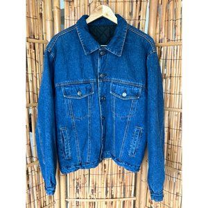 Vintage Faded Glory Blue Jean Reversible Bomber Jacket